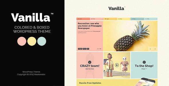 Vanilla - Boxed & Colored WordPress Theme