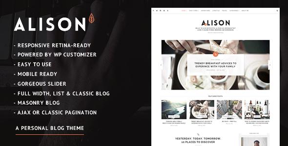 Alison - Responsive Personal Blog Theme
