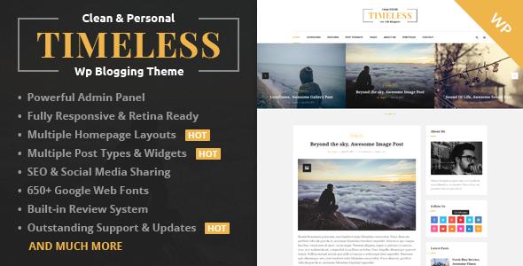 TimeLess â€“ Clean Personal WordPress Blog Theme