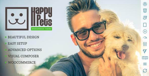 Happy Pets - A Pet Shop/Services WordPress Theme
