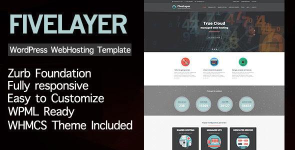 FiveLayer - Web Hosting Responsive WordPress Theme