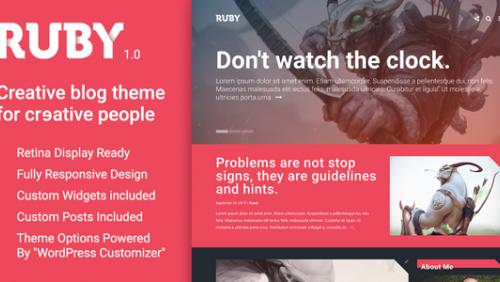 Ruby - A Creative WordPress Blog Theme