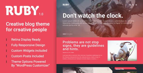 Ruby - A Creative WordPress Blog Theme