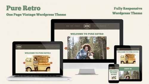 Pure Retro Portfolio - One Page Vintage WordPress Theme