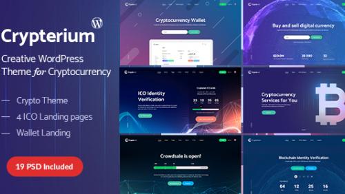 Crypterium - Cryptocurrency WordPress Theme and ICO Landing Page