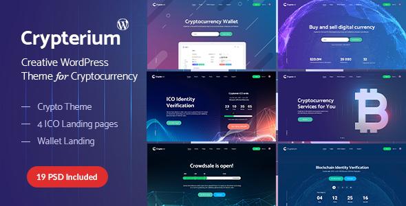 Crypterium - Cryptocurrency WordPress Theme and ICO Landing Page