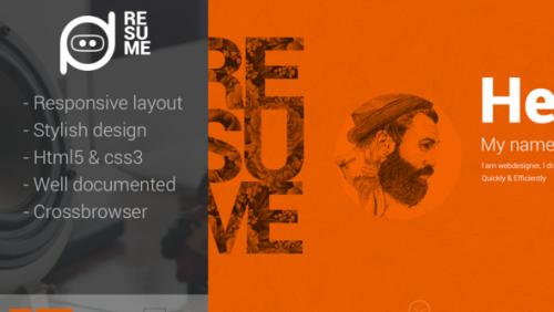 Resume - One-Page Creative CV WP Theme