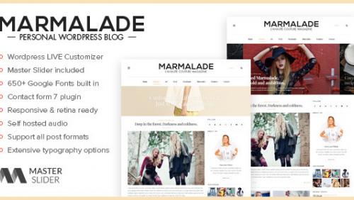 The Marmalade - Personal Wordpress Blog Theme