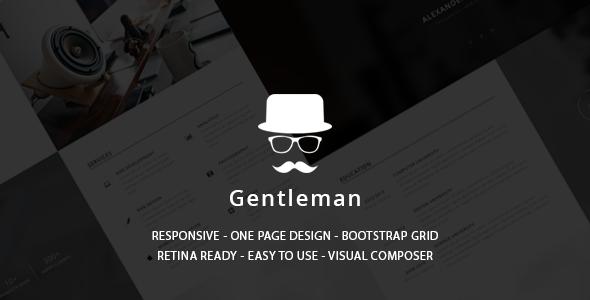 Gentleman - CV & Resume vCard WordPress Theme