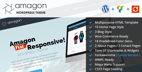 Amagon Bootstrap Flat Multipurpose WordPress Theme