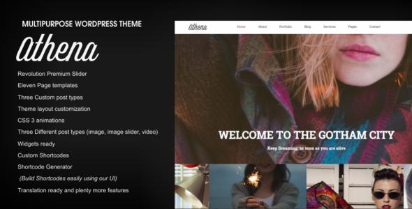 Athena - Responsive Multi-Purpose Wordpress Theme